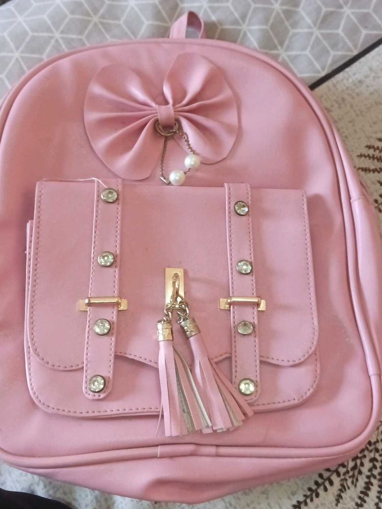 Cute Pink Bow Backpack