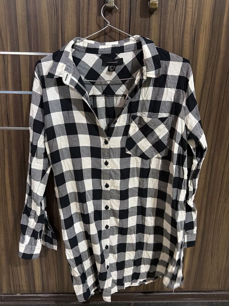 Classic Black &amp; White Buffalo Check Shirt bust 42