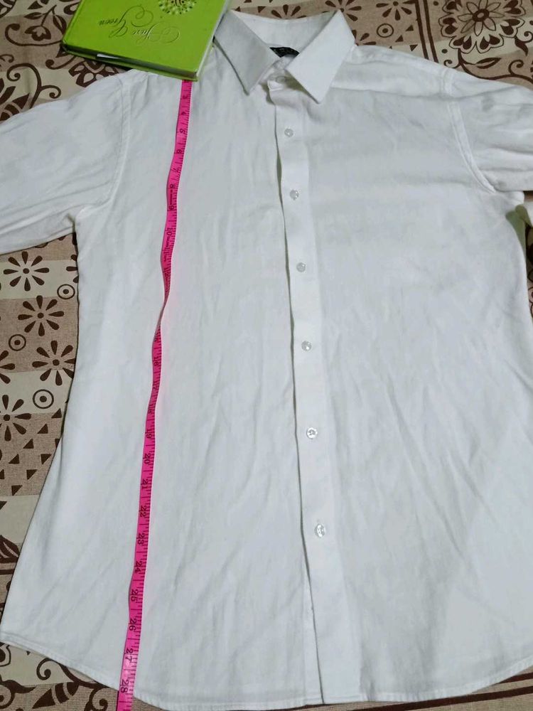 Men's Classic White Button-Up Shirt