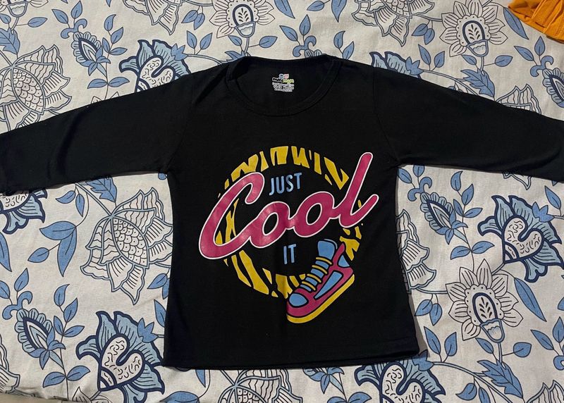 Baby Brand new Black "Just Cool It" Graphic Long S