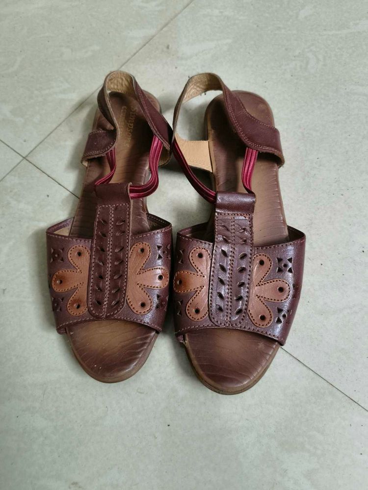 Comfortable Women's Brown Leather Sandals