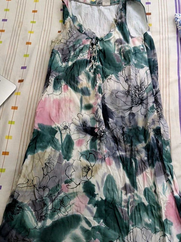 Floral Print Sleeveless Dress