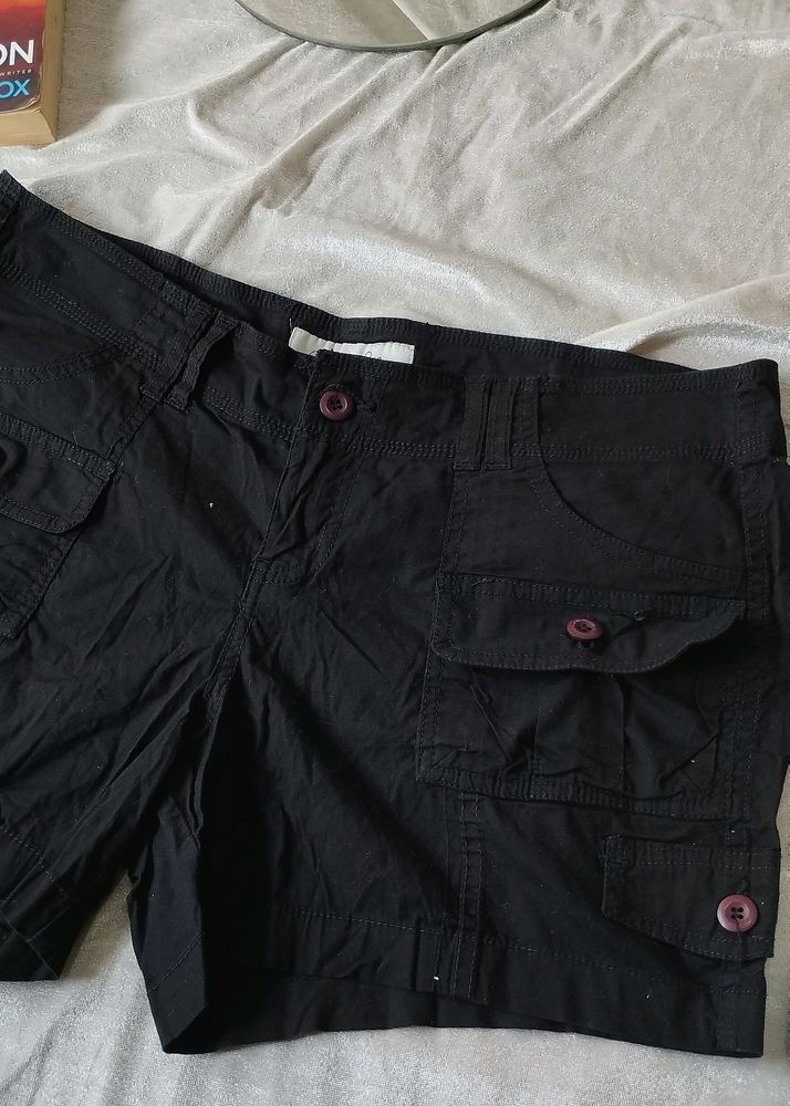 Black Cargo Shorts