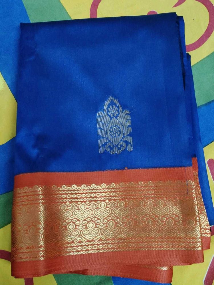 Royal Blue Dress Material South Indian Style