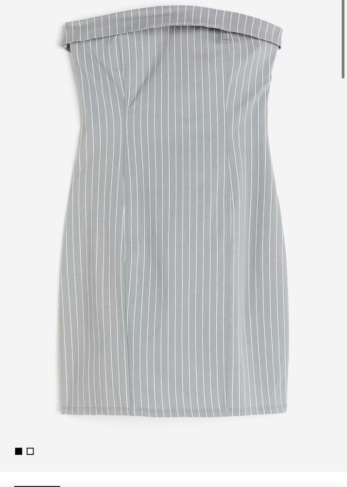 Striped Strapless Bodycon Dress
