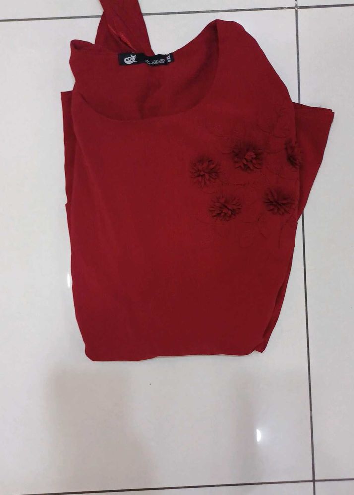 Maroon Red Top For Women