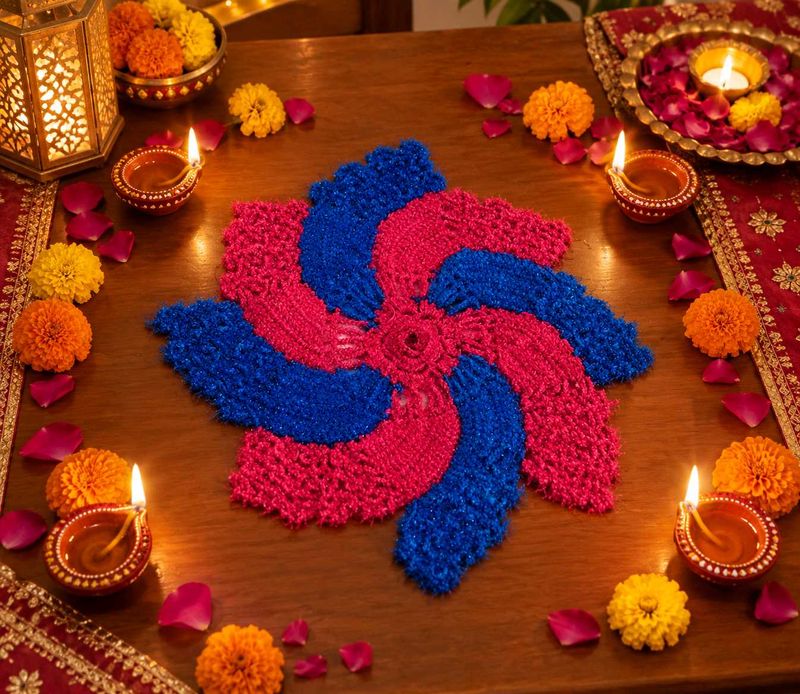 Handmade woolen  tabel decor