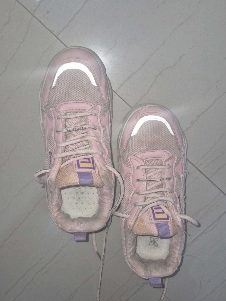 Light Pink Chunky Sneakers