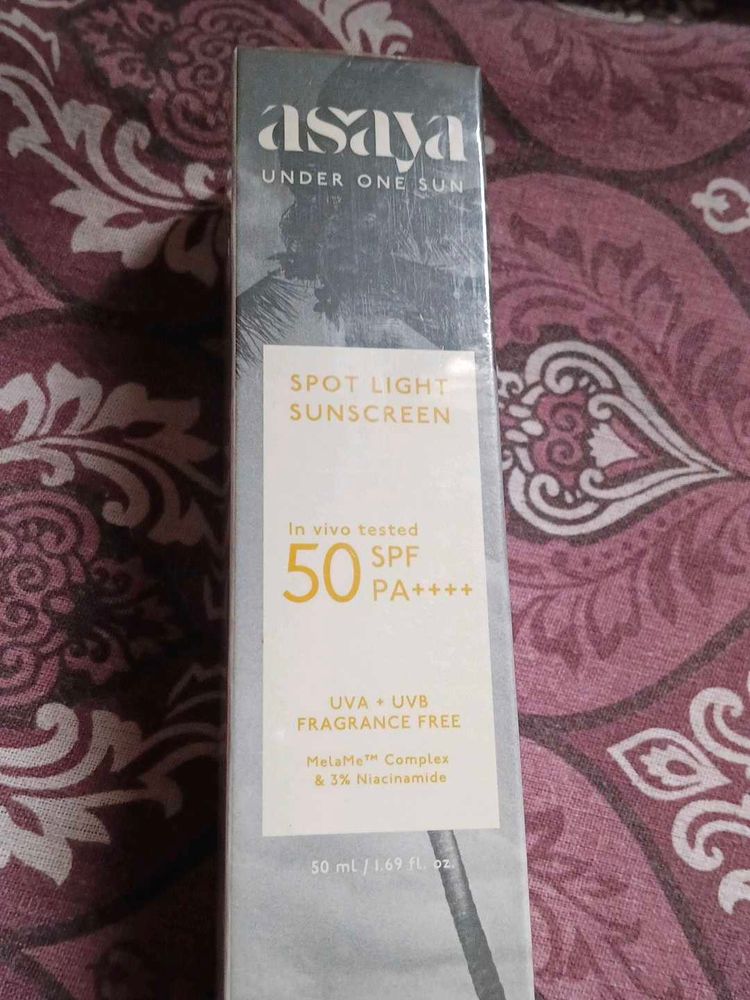 Asaya Under One Sun Spot Light Sunscreen SPF 50