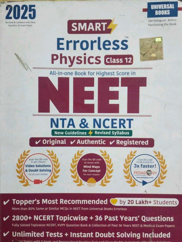 [FREE DELIVERY]NEET Physics Class 12 Exam Prep boo