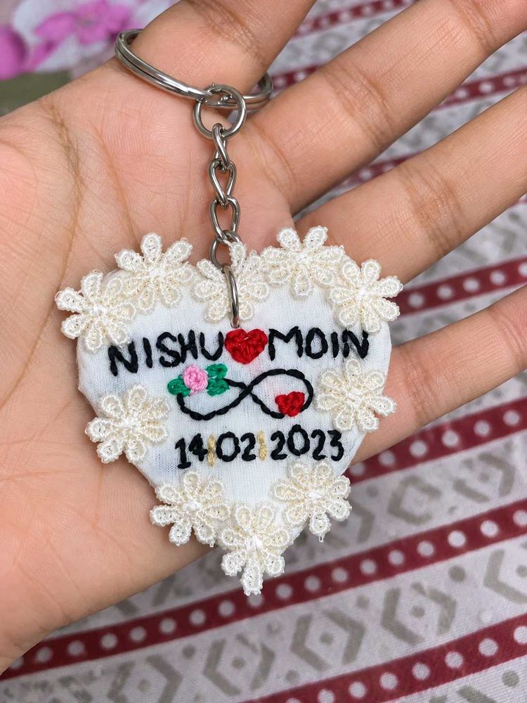 Personalized Heart Keychain