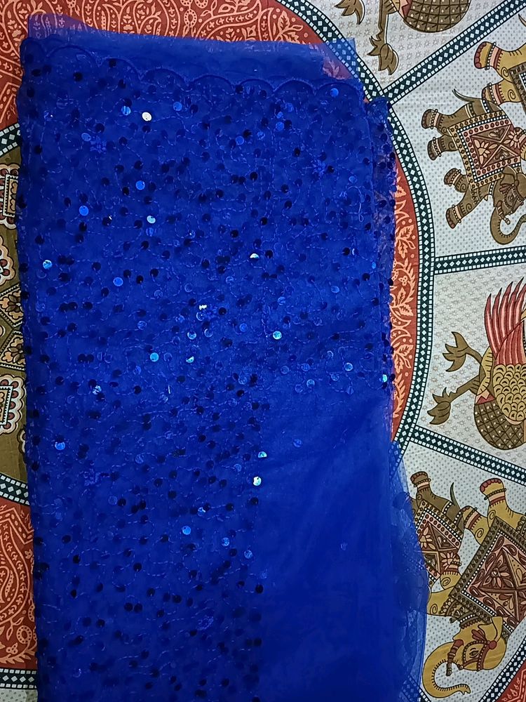 Dark Blue Sequence Saree