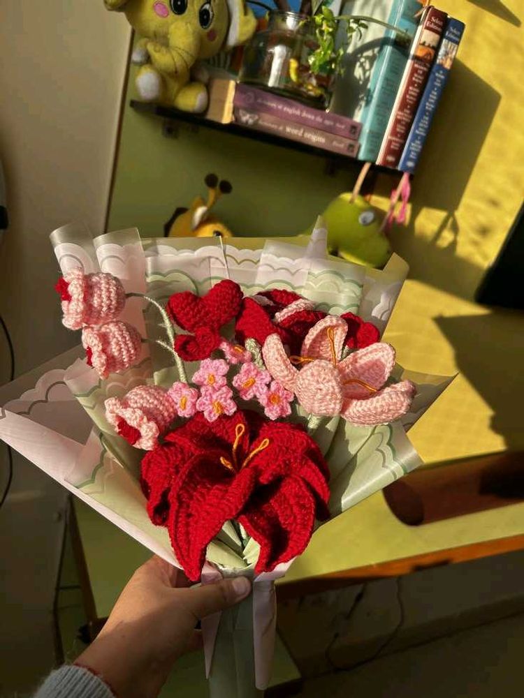 Handmade Crochet Flower Bouquet