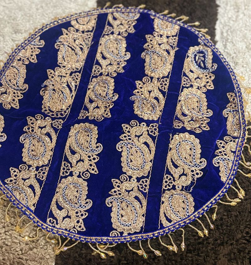 Embroidered Velvet pooja thali posh only 1