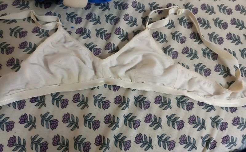 White Cotton Bra