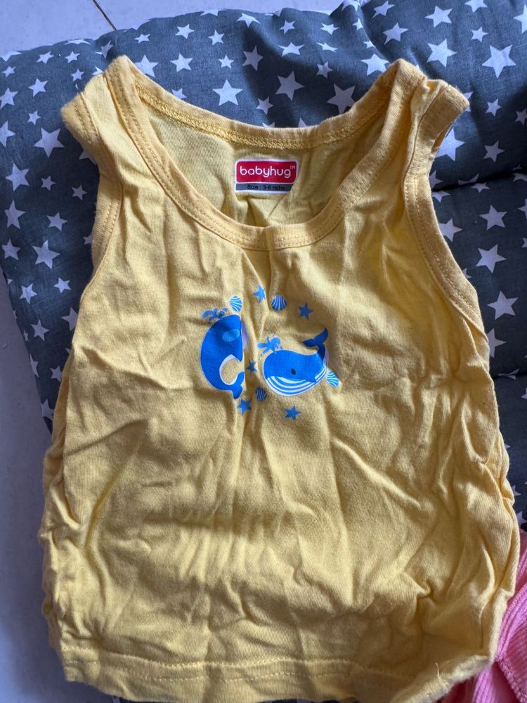 1 dress and 3 T-shirts