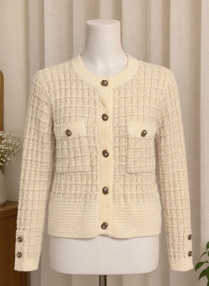 Cream knit cardigan