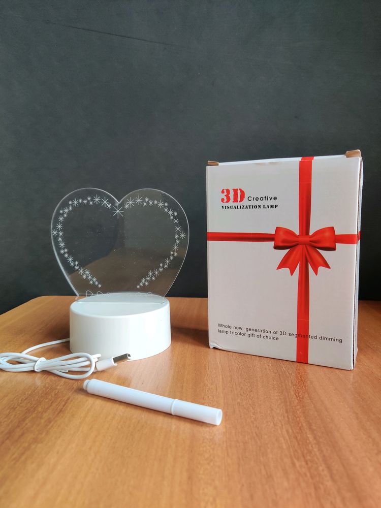 3D Creative Visualisation Lamp (Heart Shape)