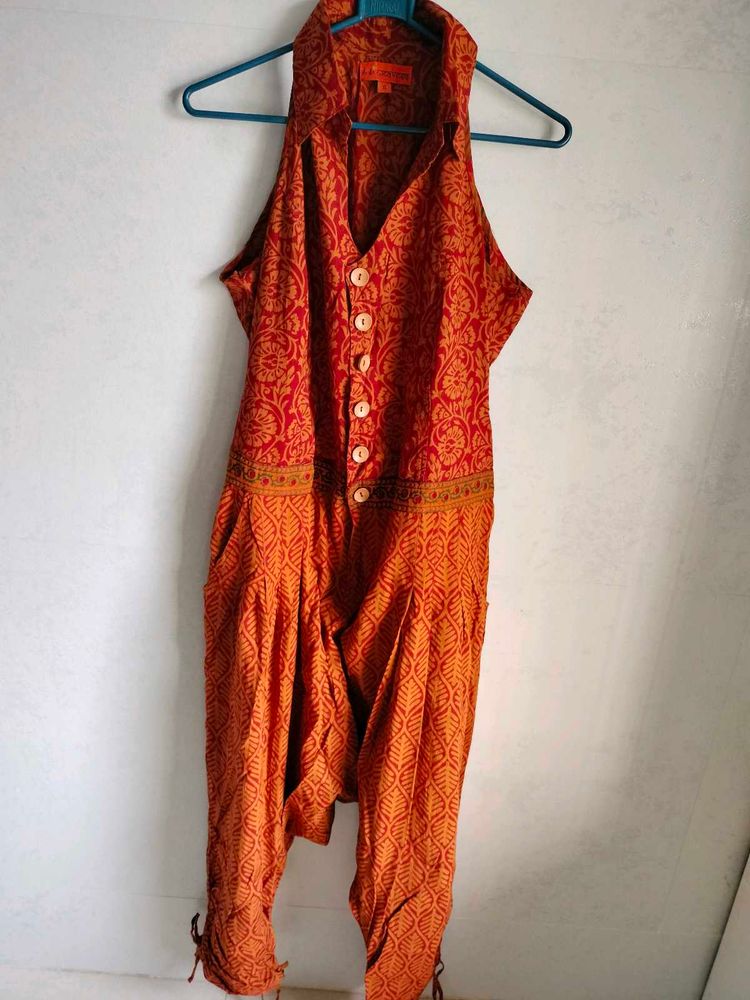 cotton Print Jumpsuit