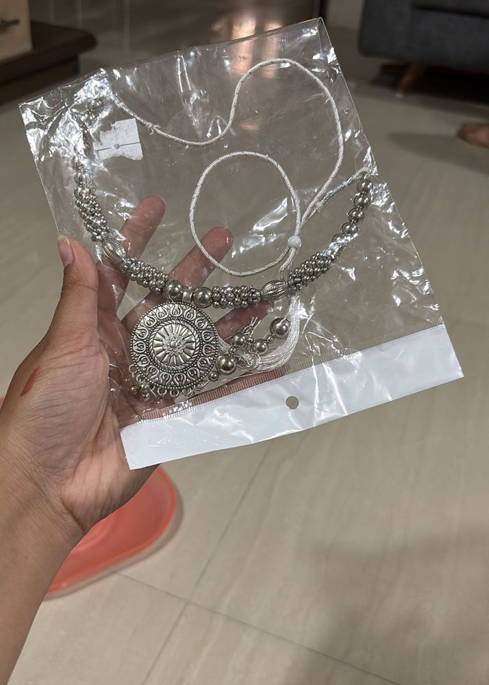 Oxidized Silver Necklace Set