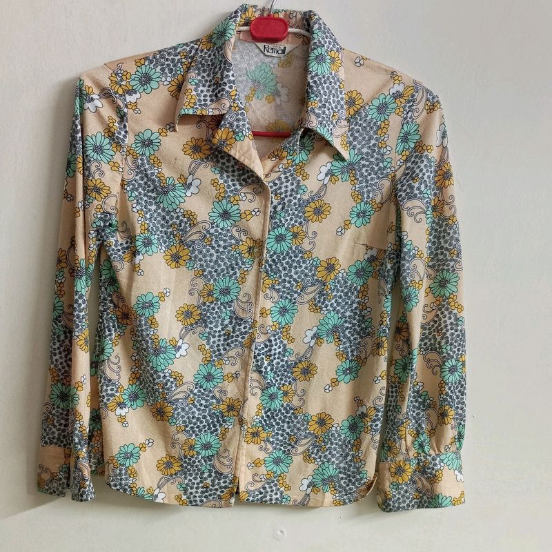 Vintage Floral Long Sleeve Shirt