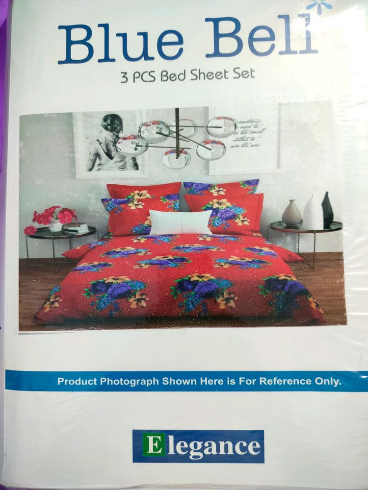 #2 Double Bed Bedsheet King Size With Pillow Covers × 2