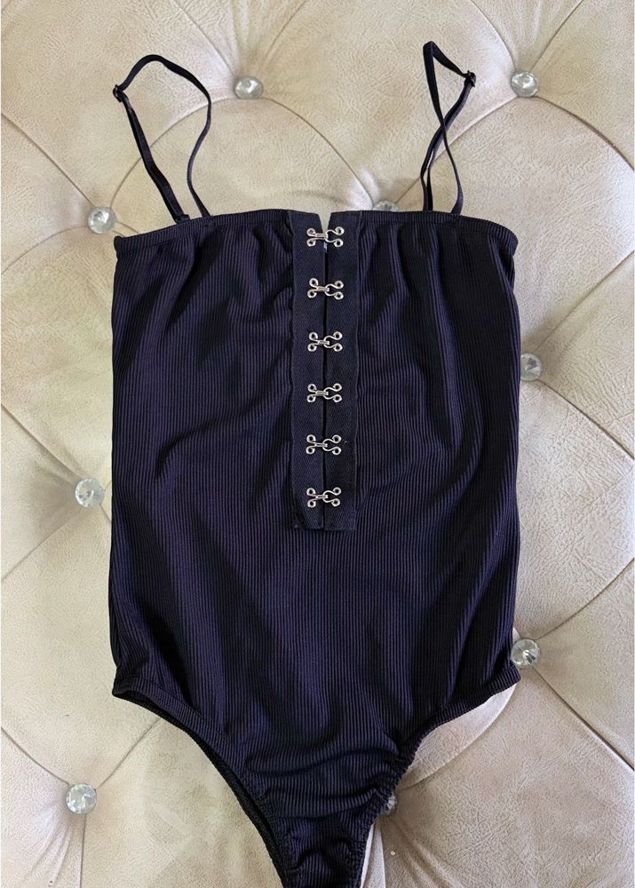 Black Hook and Eye Bodysuit