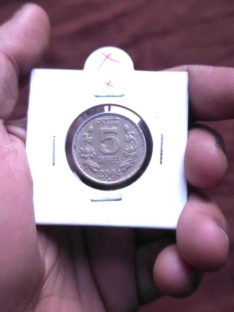 💥2 pcs RARE 2004 Hyderabad Five Rupee Coin💥