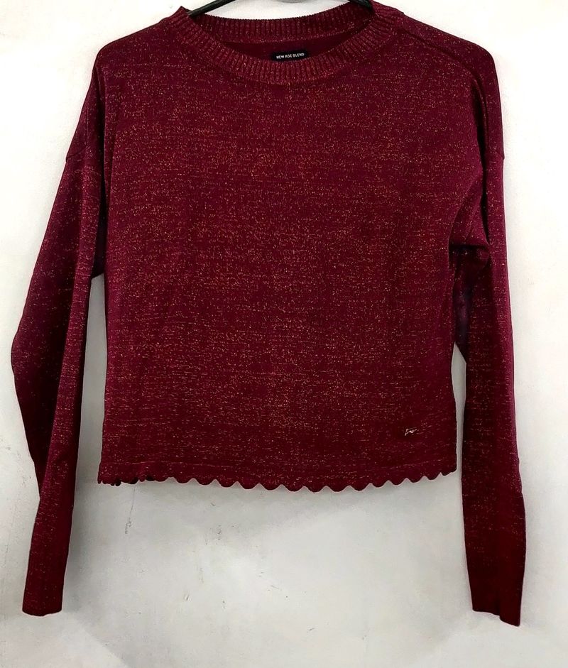 FOR CHRISTMAS  PARK AVENUE RED SHIMMERY TOP