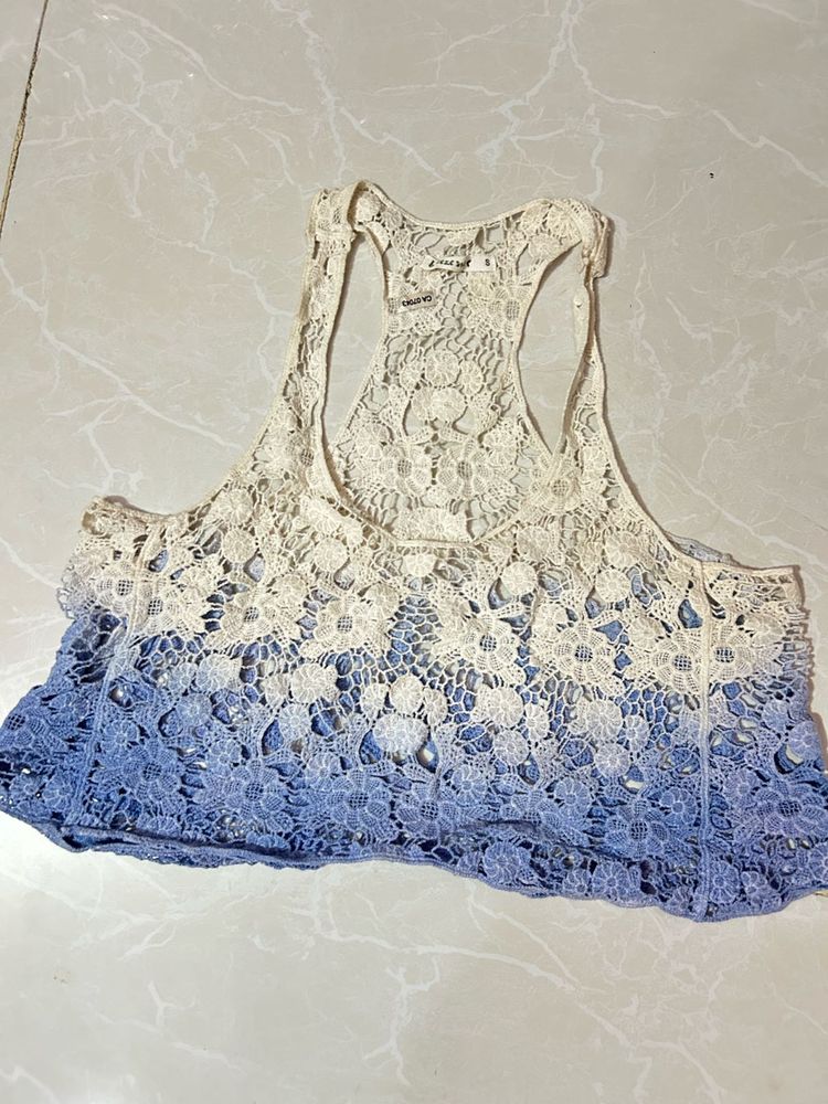 Ombre Lace Racerback Tank Top