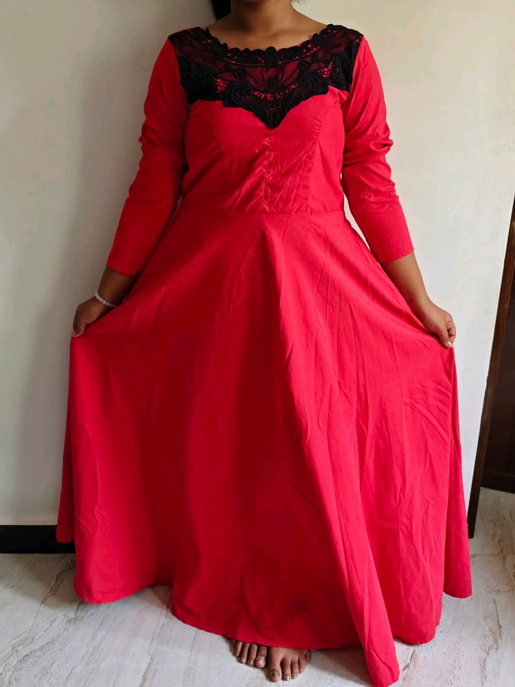 Red Party Wear Gown