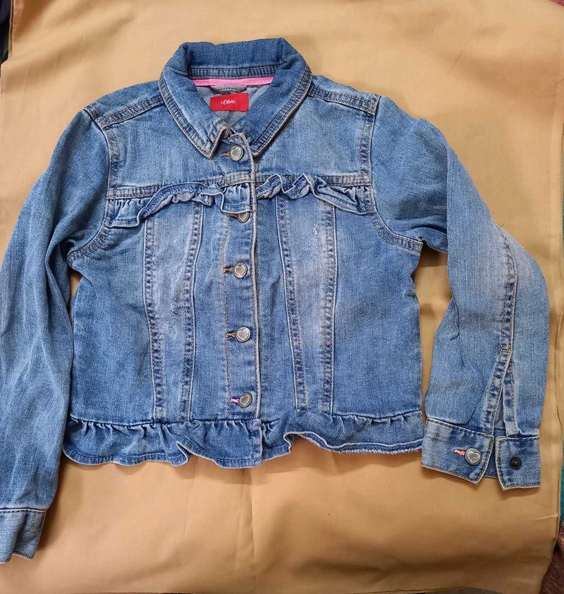 S.Oliver Denim Jacket - Ruffle Details