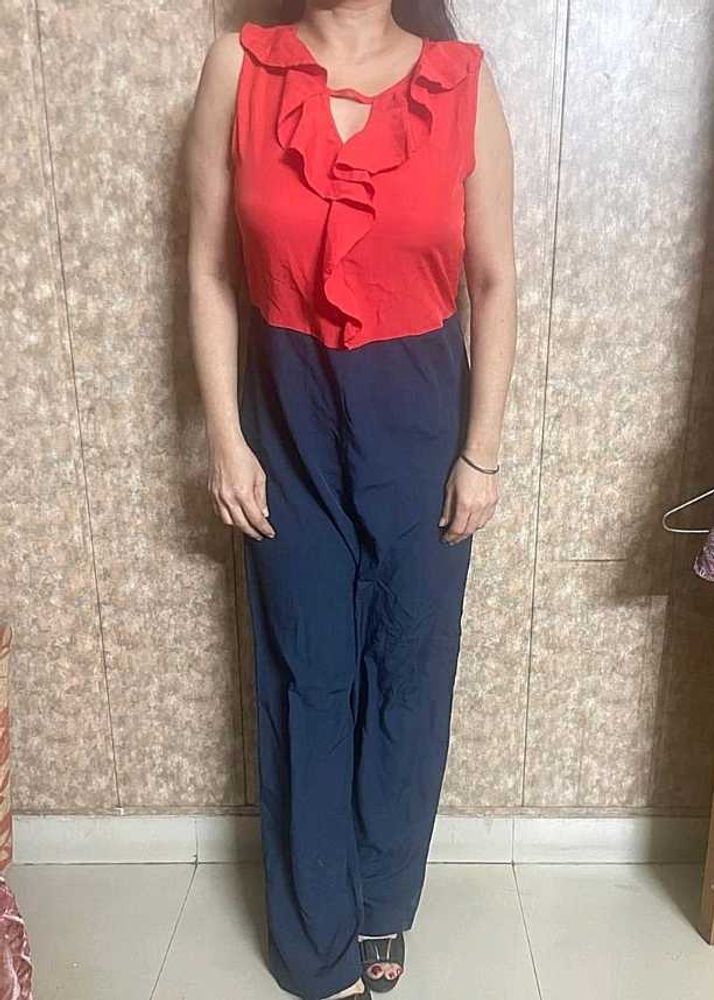 Chic Red &amp; Navy Jumpsuit
