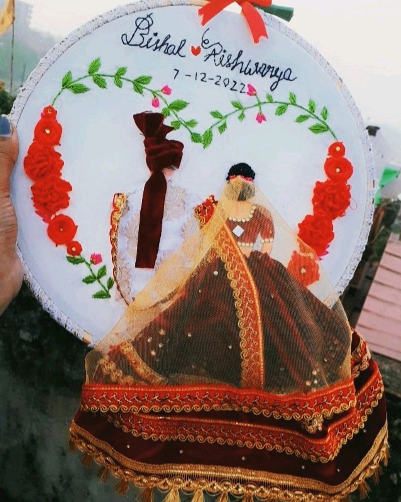 Emboidery Hoop Art For Couple 💑