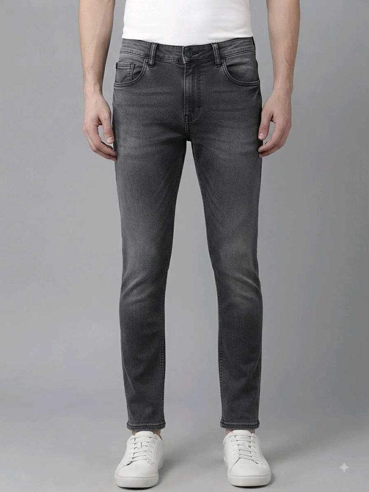 Men's Straight Fit Dark Wash Jeans