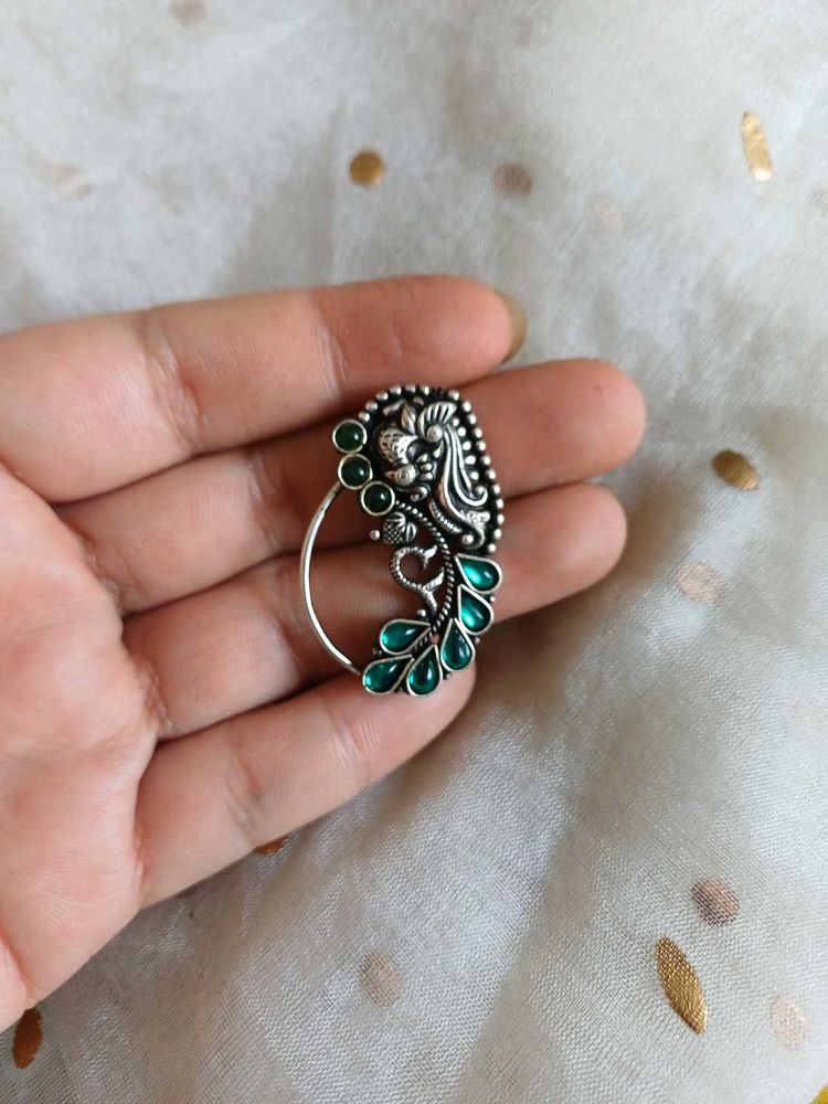 Exquisite brass maharashtrian clipon Nose Pin