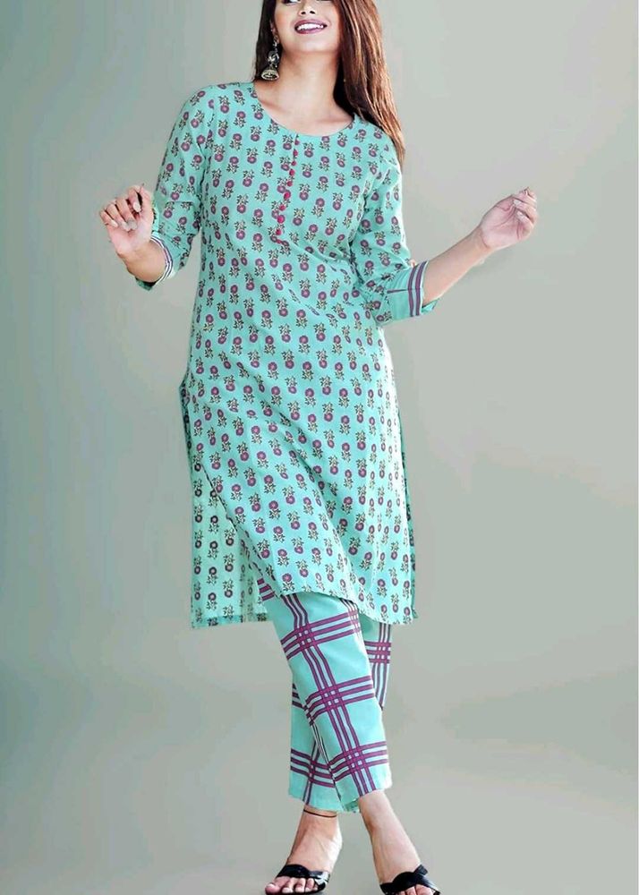 Free Delivery - Printed Kurta Set, XL Size