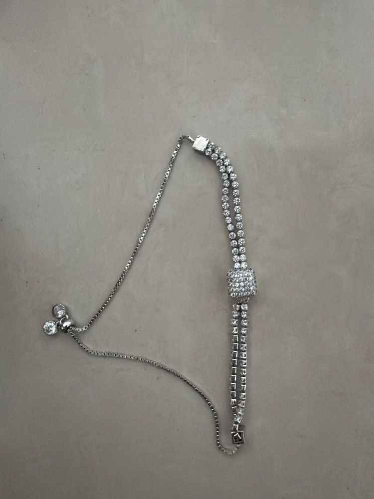 Sparkling Rhinestone Bolo Bracelet