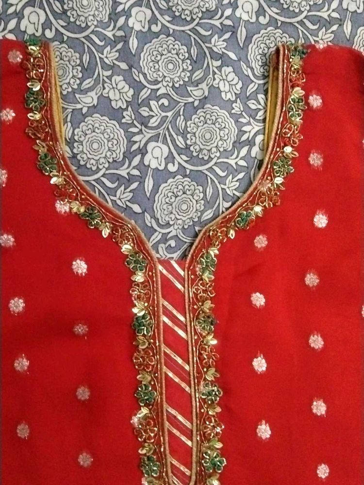Red Polka Dot Kurta