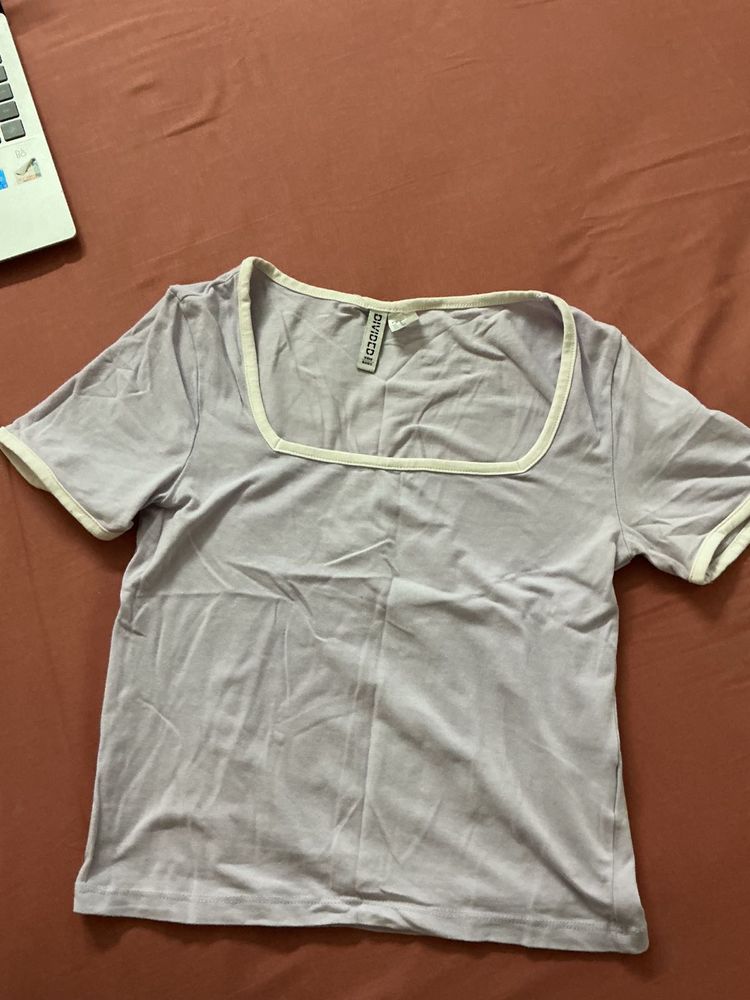 H&amp;M Cute Pastel Square Neck Top