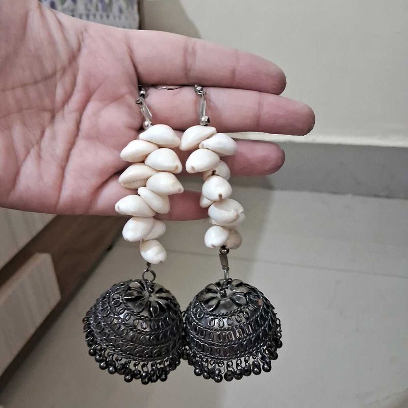 Seashell Jhumka Earrings
