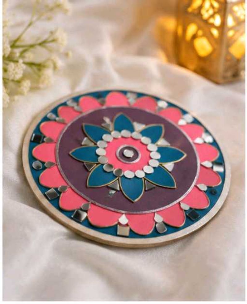 Handmade Mandala Mirror Art Coaster / Wall Decor -