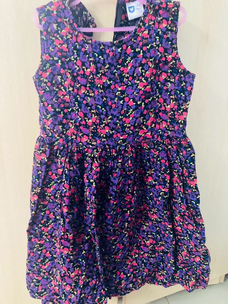Ditsy Print Velvet Frock