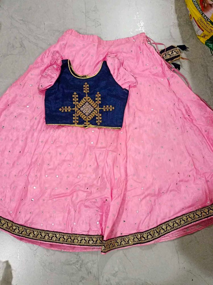 Pink Lehenga Choli Set for 11,12 year