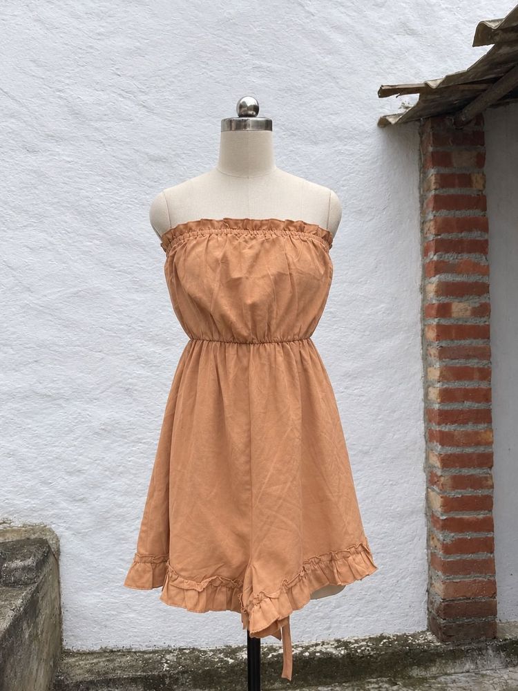 Strapless Ruffle Romper