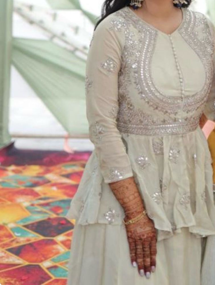 Elegant Sequined Peplum Kurta Set
