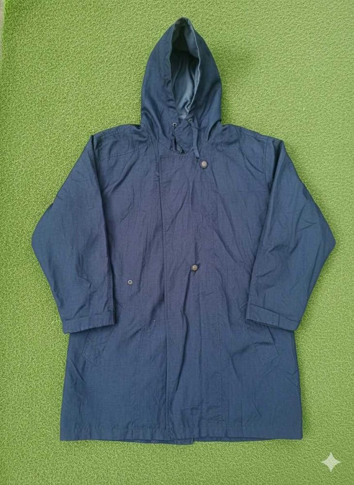 Stylish Blue Hooded Jacket