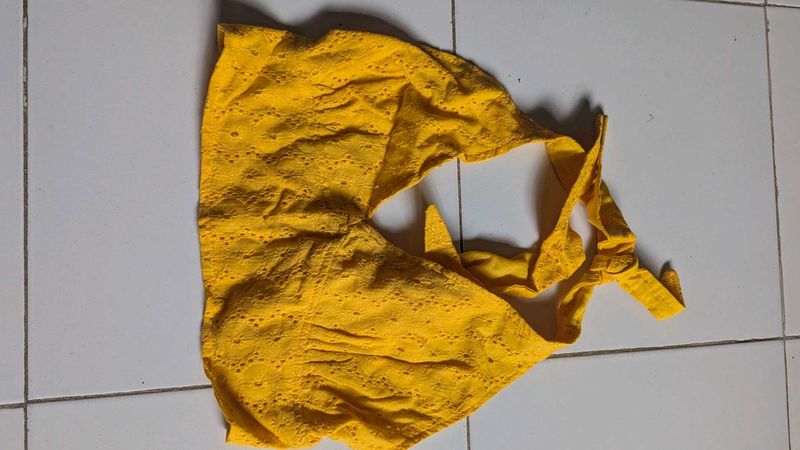 Yellow crop top