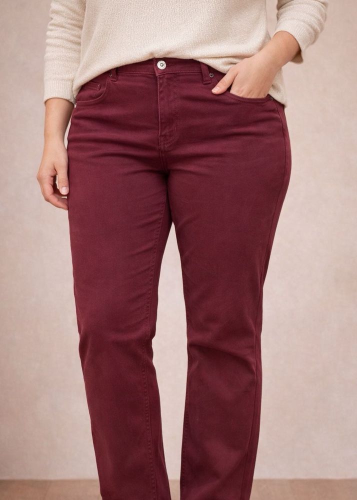 Woodland Burgundy Straight Leg Jeans UNI sex