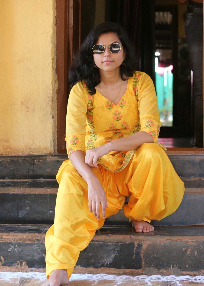 Vibrant Yellow Kurta Set with Salwar